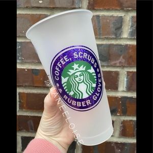 Coffee, Scrubs & Rubber Gloves Custom Name Cup🩺